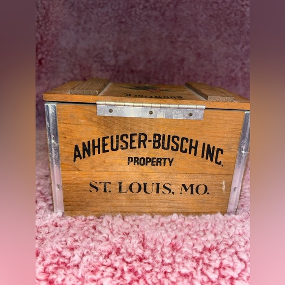 Anheuser-Busch Other - Anheuser-Busch Inc Budweiser Wooden Crate Box Famous Beer Case 1/3 Scale​​
